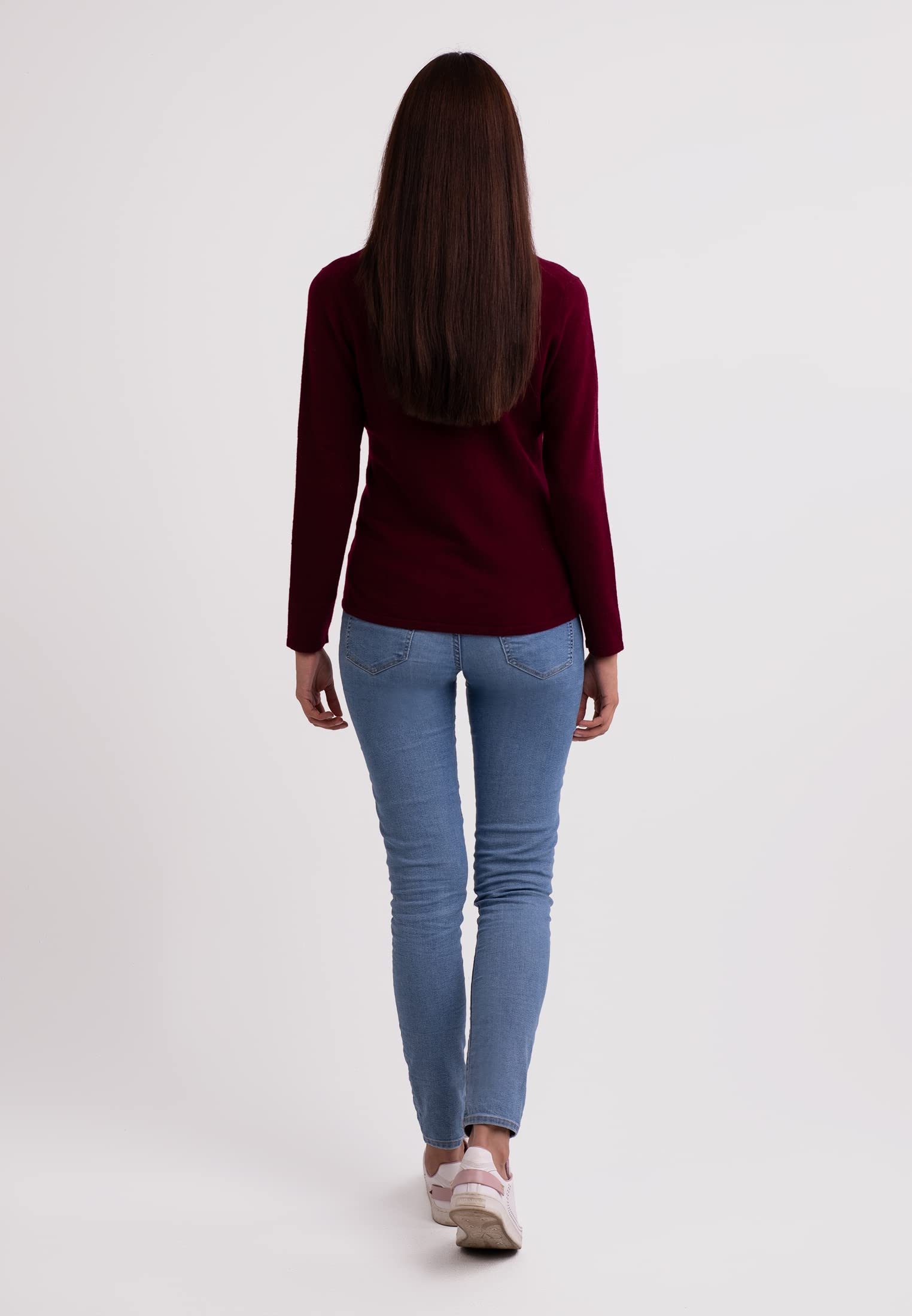 100% Kaschmir Damen Pullover | Sweater V-Ausschnitt 2-fädig