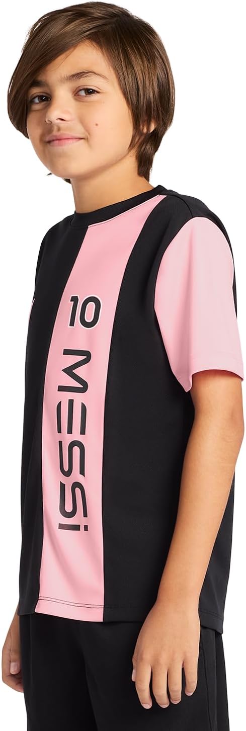 Messi Boys Lifestyle Short Sleeve Top, Loose-fit Shirt with Logo, Comfortable - Image 3