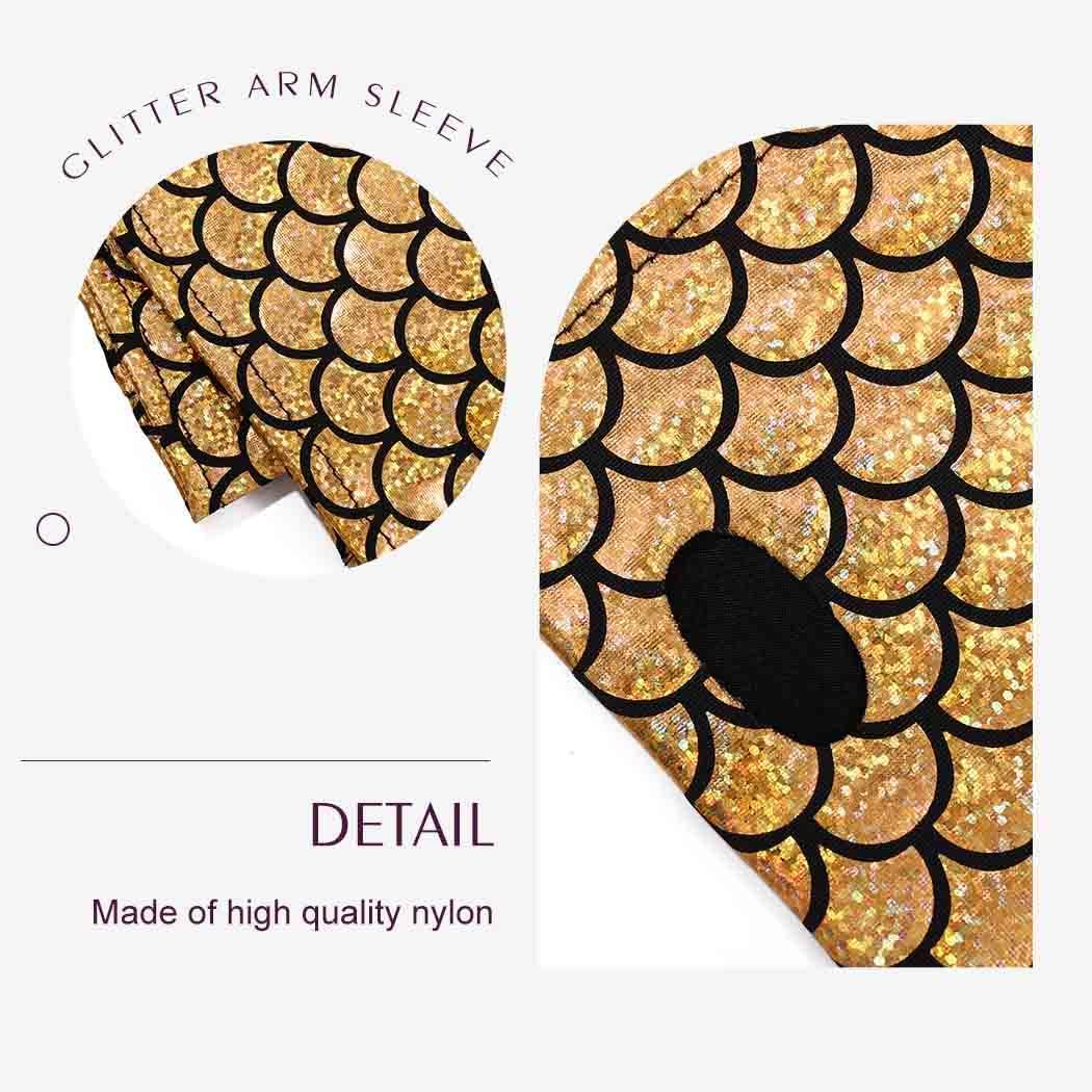 Green Mermaid Glove Fish Scale Arm Sleeve Party Gloves Costume Accessories for Women - Image 5