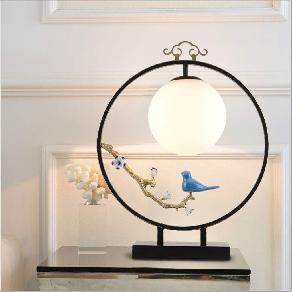 Lampa stołowa Chiński lampa stołowa sypialnia nocna nowa chińska imitacja klasyczna lampa stołowa Chiński styl retro salon zen studium biurko lampa Lampa stołowa LED