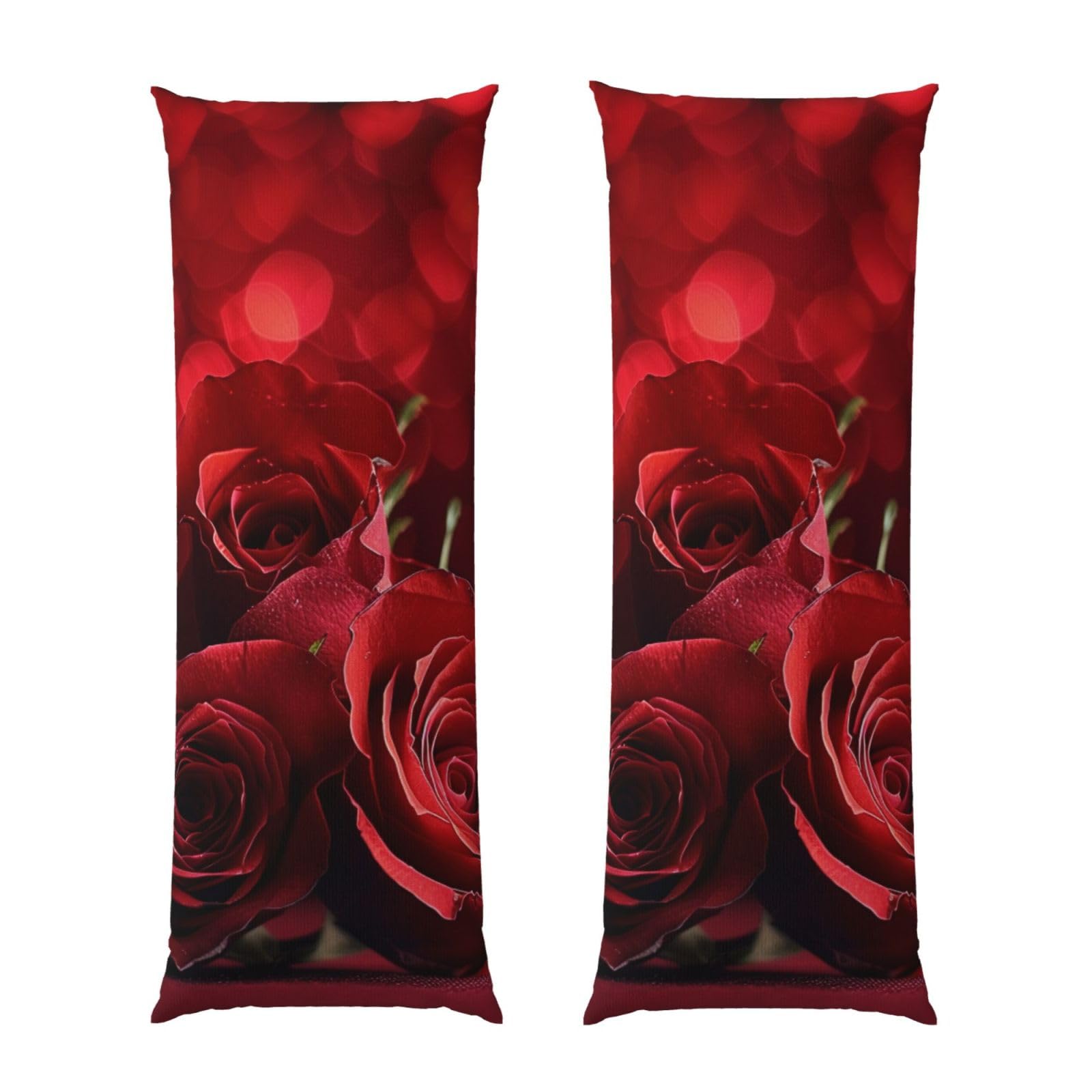 Body Pillow Cover 20x54 Inch, Rose Print Long Lumbar Pillow Case with Zipper Long Body Pillowcase Decorative for Bed Sofa Bedroom