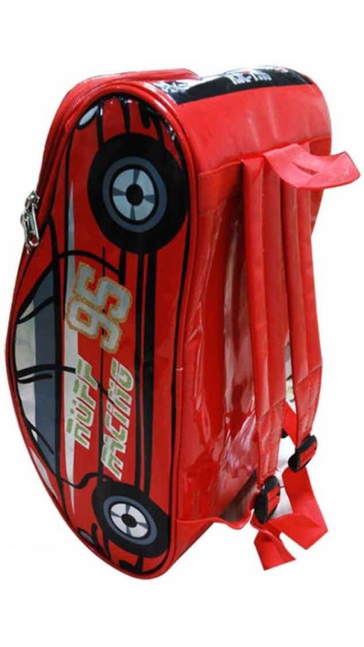 A K Creation Waterproof Polyester Car Backpack for Kids- (Red)