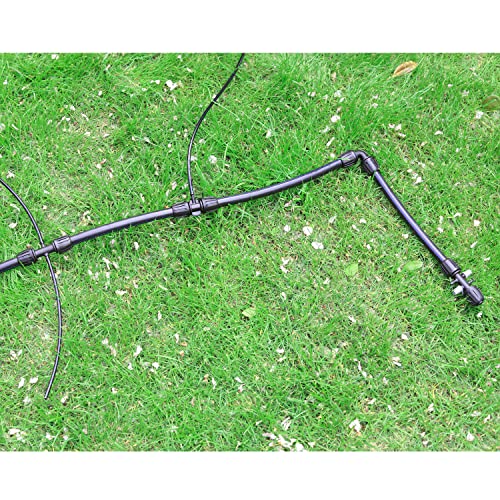 Fogwowo 40 Pcs Barbed Tee 1/2 Inch To 1/4 Inch Drip Irrigation Fittings Kit For (1/2'' Id X 0.60''-0.63'' Od) 16Mm Irrigation Tubing Anti-Drop Barbed Connectors 8 Tee,8 Four-Way,4 Six- Way,20 End Caps #TOP6