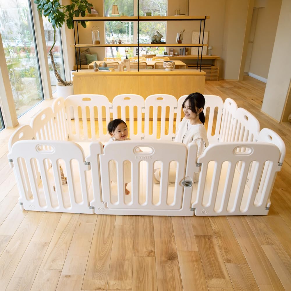 Amazon.co.jp: (ケラッタ) ベビーサークル 赤ちゃん 組み立て簡単 形の 
