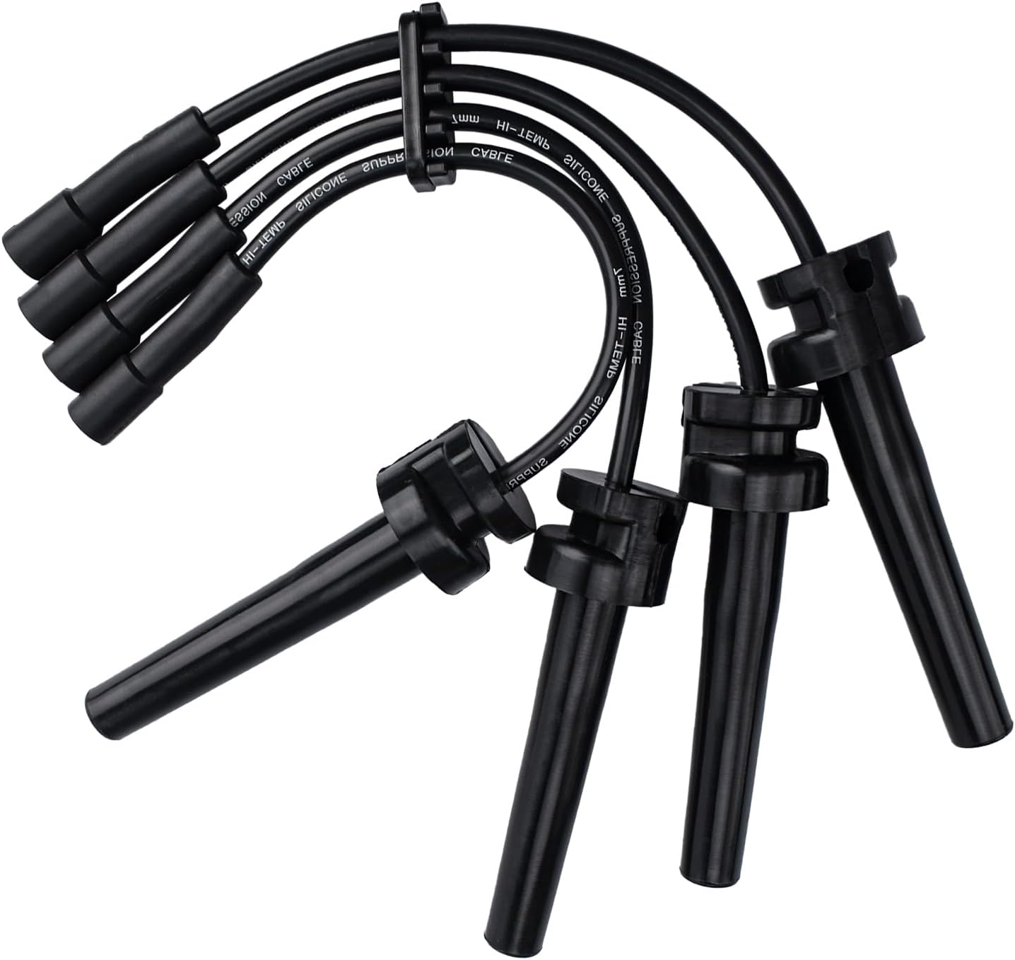 Set of 4 PCS Spark Plugs Wire Set 671-4079 53019 RC-RCX047 Compatible with PT PT Sebring Voyager Dodge Caravan Stratus 2003-2009 L4 2.0L 2.4L