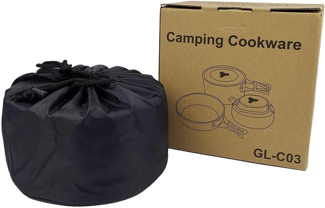 Camping Cooking Utensil Set, Portable Folding Picnic cookware Combination, Outdoor teapot, Suitable for Outdoor self Driving Camping and picnicking