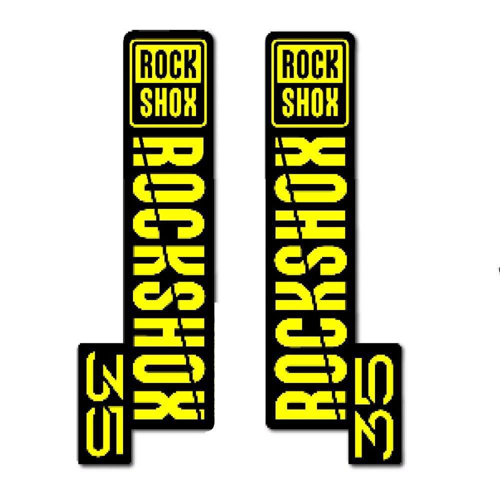 Aufkleber Gabel Fahrrad for ROCK SHOX 35 2021 Bike Fork Sticker RockShox (yellow)