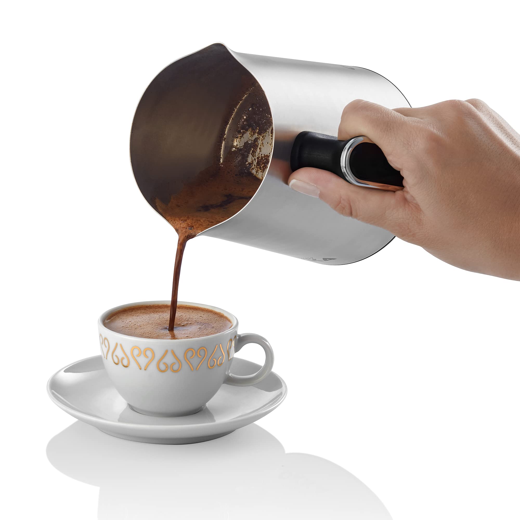 Arzum Okka Minio Pro Türkische Kaffeemaschine Mit 480W Leistung, Robustem Edelstahl-Brühbecher Und Intelligentem Überlaufsensor Für Bis Zu 4 Tassen