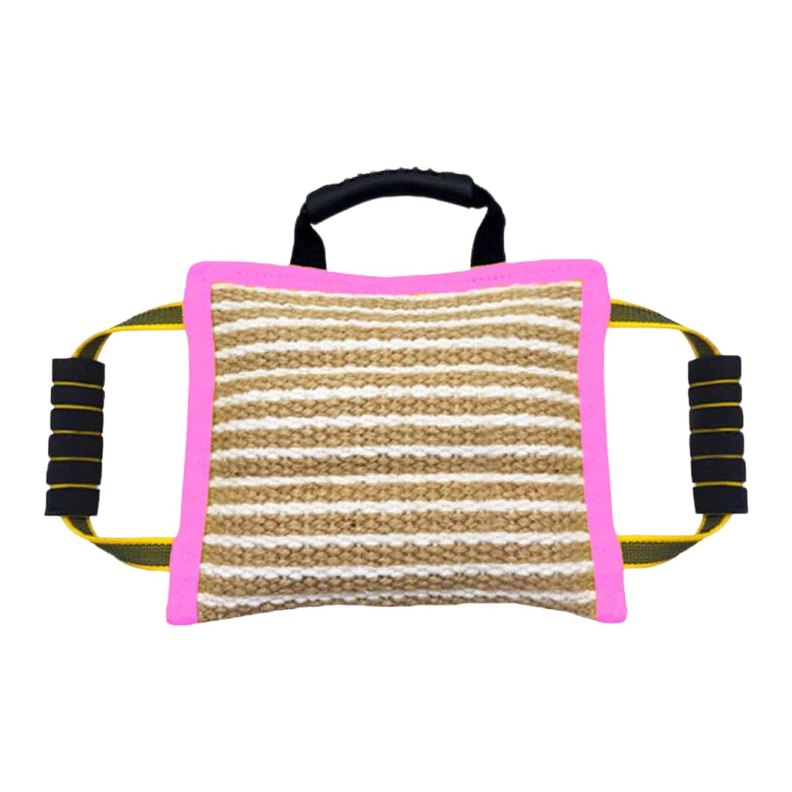 Almohada Mordedora para Perros de Yute Grueso con Diseño de Mango Resistente Repetidas Sirve como Ayuda para Entrenamiento y Juguete de
