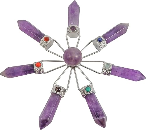 Miniatura 4 de Loveliome Generador de energía de 7 puntos de chakra, cristales y piedras curativas para decorar cuarzo