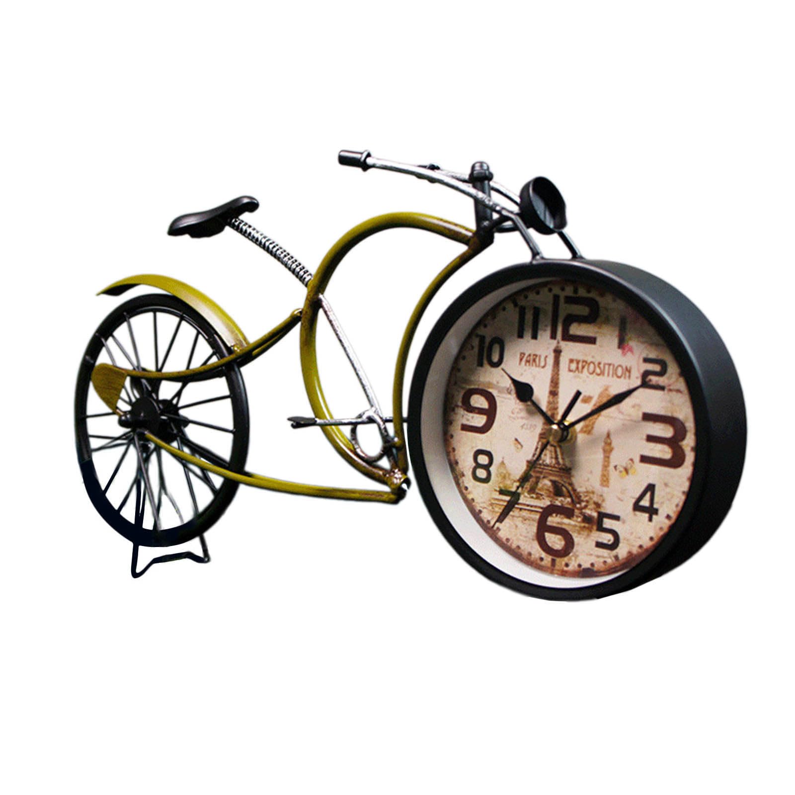 Orologio da parete digale con ruota di bicicletta creativa in metallo orologio decorativo Vintage ristorante Bar orologio al quarzo con ciondolo personalà antica  15