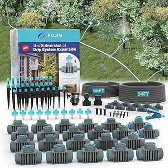 Drip Irrigation Kits,Garden Watering System for Outdoor Plants, Greenhouse Watering Automatic Kits,New Quick Connector 1/4 inch Blank Distribution Tubing Saving Water Automatic Irrigation Equipment