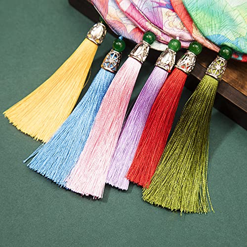 Bolsas de seda para joyería, 4 bolsas pequeñas con cordón miniatura 5