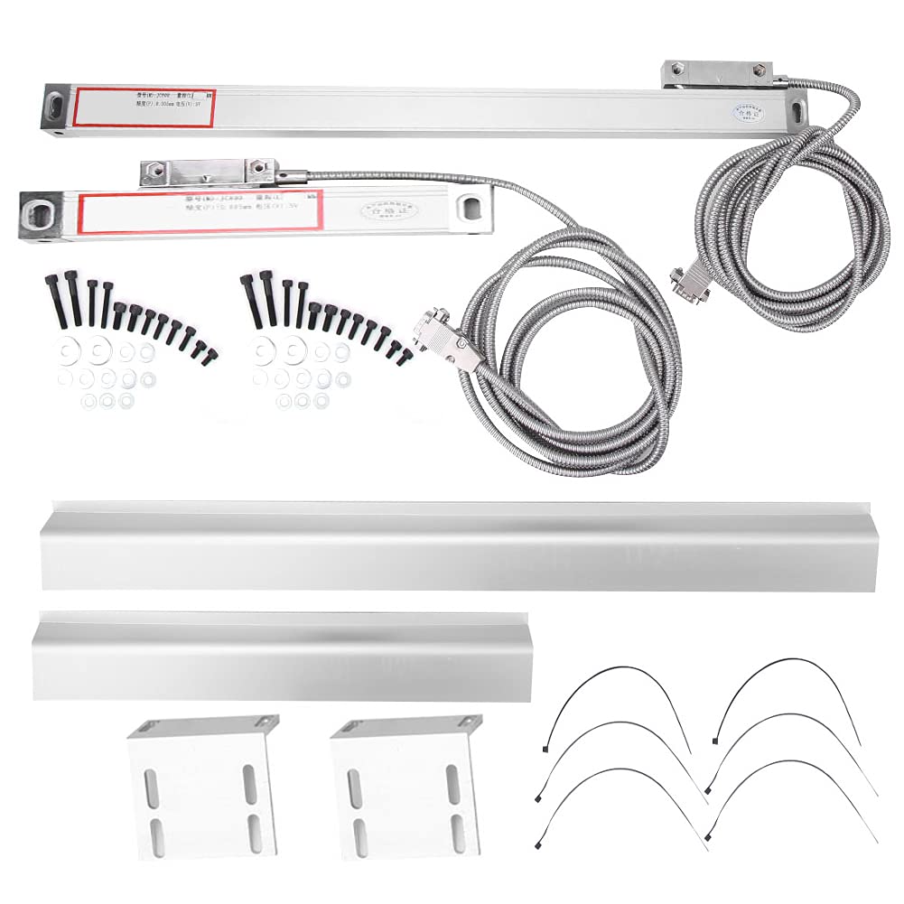 Odczyt skali liniowej 2AE 3AE Precyzyjny cyfrowy enkoder ze stopu aluminium do frezarki Tokarka Sprzęt CNC Zakres pomiarowy 100 mm 500 mm Zestaw 2 sztuk