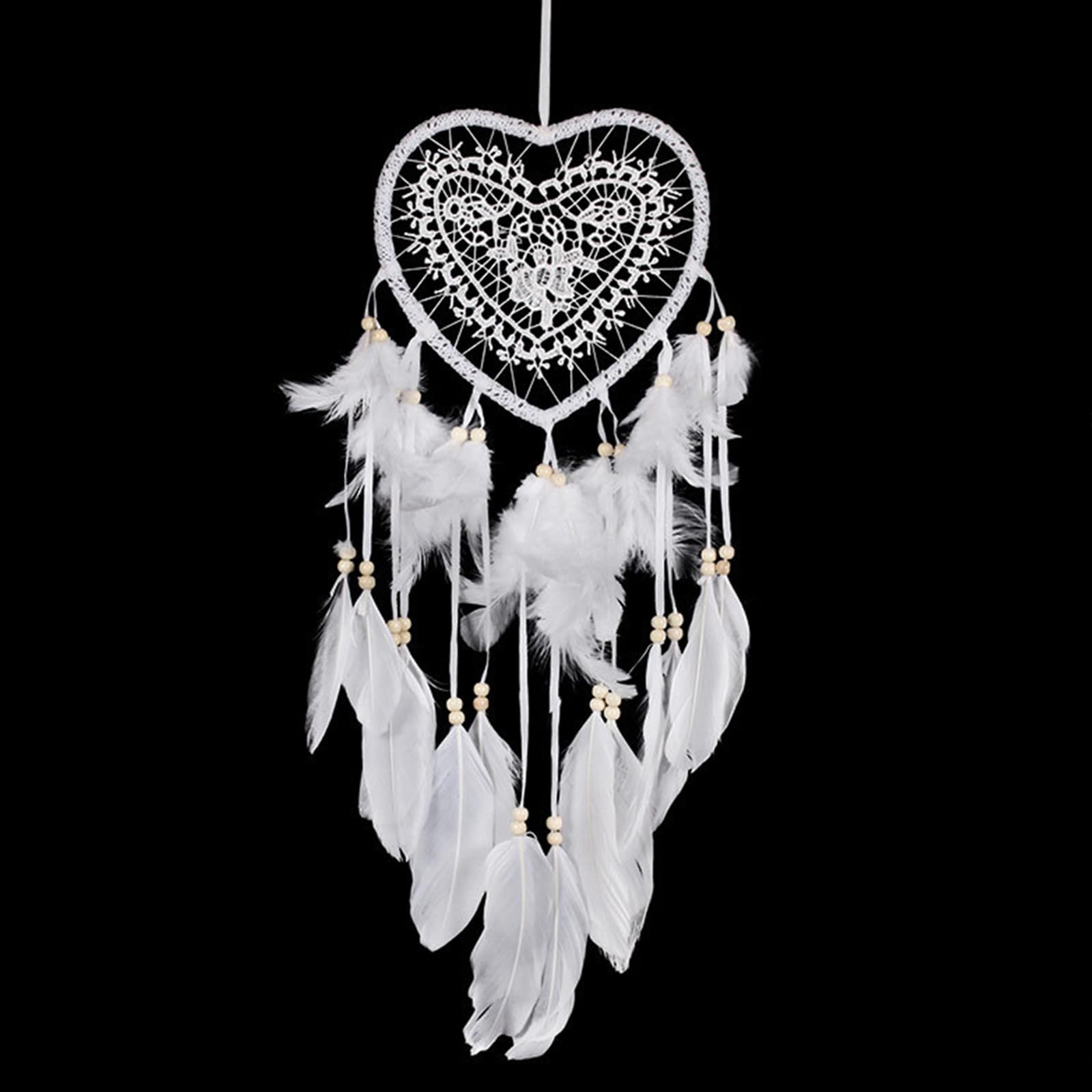 White Dream Catcher,Handmade Dream Catcher with Feathers for Girls Boys,Handmade Boho Woven Art Ornament for Home Office Wall Window Door Decor Birthday Gift Decor