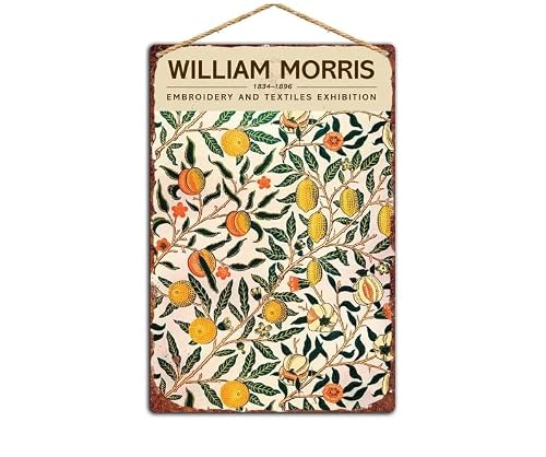 Nuboxx Fi-221 Funny Tin Sign William Morris Fruit Living Room, Kitchen, Farm Tin Sign Hanging Poster Decor Rustic Home Decor 8X12 Inches