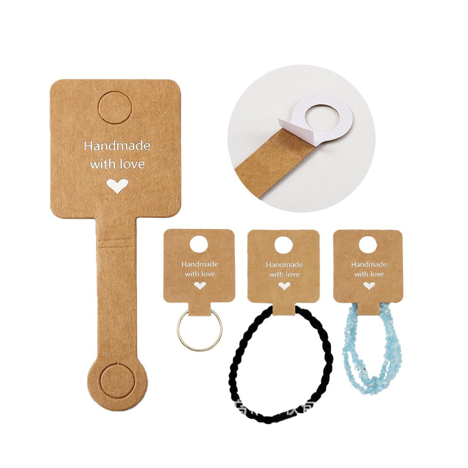 TERRIFITERRIFI Bracelet Display Cards, 100pcs Necklace Jewelry Display Cards, Handmade Bracelet Packaging Cards, Perfect for Keychain, Earring Display, and Jewelry Craft Shows