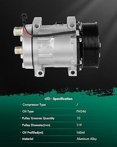 Miniatura 322 de SCITOO CO 10739C - Compresor de CA compatible con Honda Element 2.4L 2003 2004 2005 2006 2007 2008 2009 2010 2011