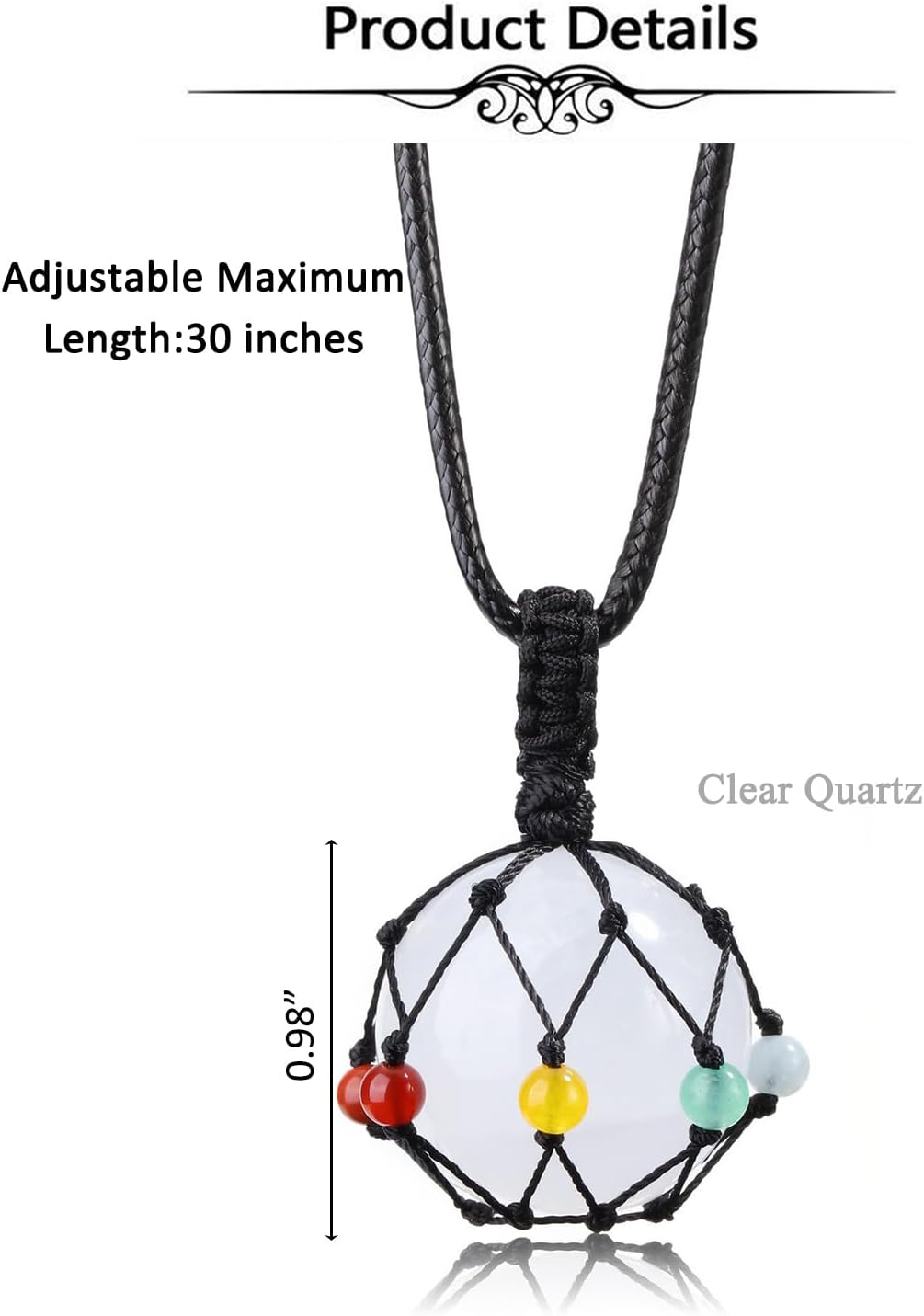 Top Plaza Amethyst Healing Crystal Necklace for Women Lucky Round Stone Natural Chakra Gemstone Pendant Necklace Purple Protection Jewelry Christmas Gifts - Image 6