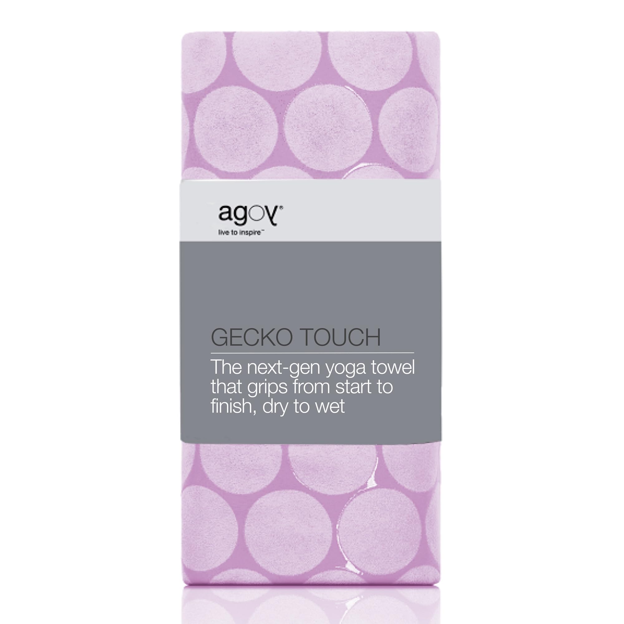 agoy Gecko Touch - Toalla de yoga de microfibra de última generación con agarre antideslizante de silicona de doble cara - Yoga caliente - Ultra absorbente, fácil de lavar, apta para viajes - 30%