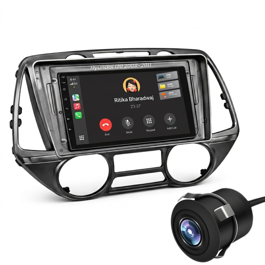 Modorwy Original QLED 9” Zlink Car Android Stereo | OS 13 | 2GB+32GB | Display Support Car Play & Android Auto | incl. AHD Rear Camera & Frame Compatible with Hyundai i20 2012-2014 - 1 Year Warranty-image-43