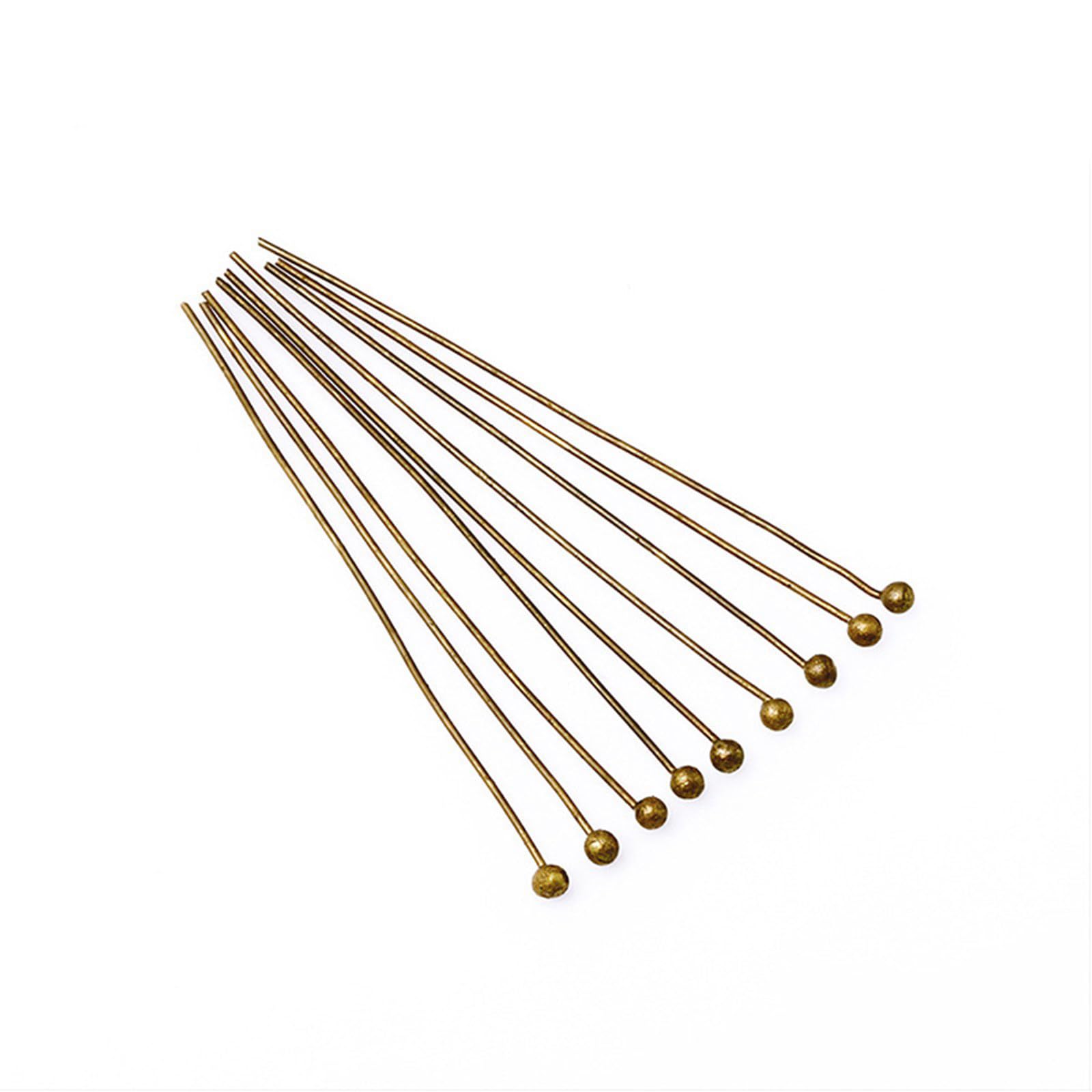 yanwuwa 200 Pcs Head Pins Straight Pins Metal Ball Head Jewellery for Jewelry Making