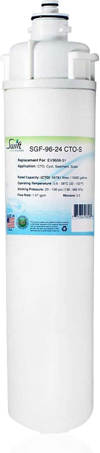 Swift Green Filters SGF-96-24 CTO-S Compatible Commercial Water Filter for EV9606-51, Catridge : 4SI , Made in USA image 3