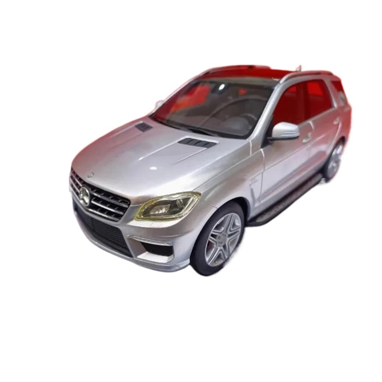 Metallo Scala Replica Modello Di Auto In Lega Statica Pressofusa In Scala 1 18 Mercedes-Benz ML63 AMG SUV 2012 Ornamento Natalizio Hobby Veicoli Giochi Set