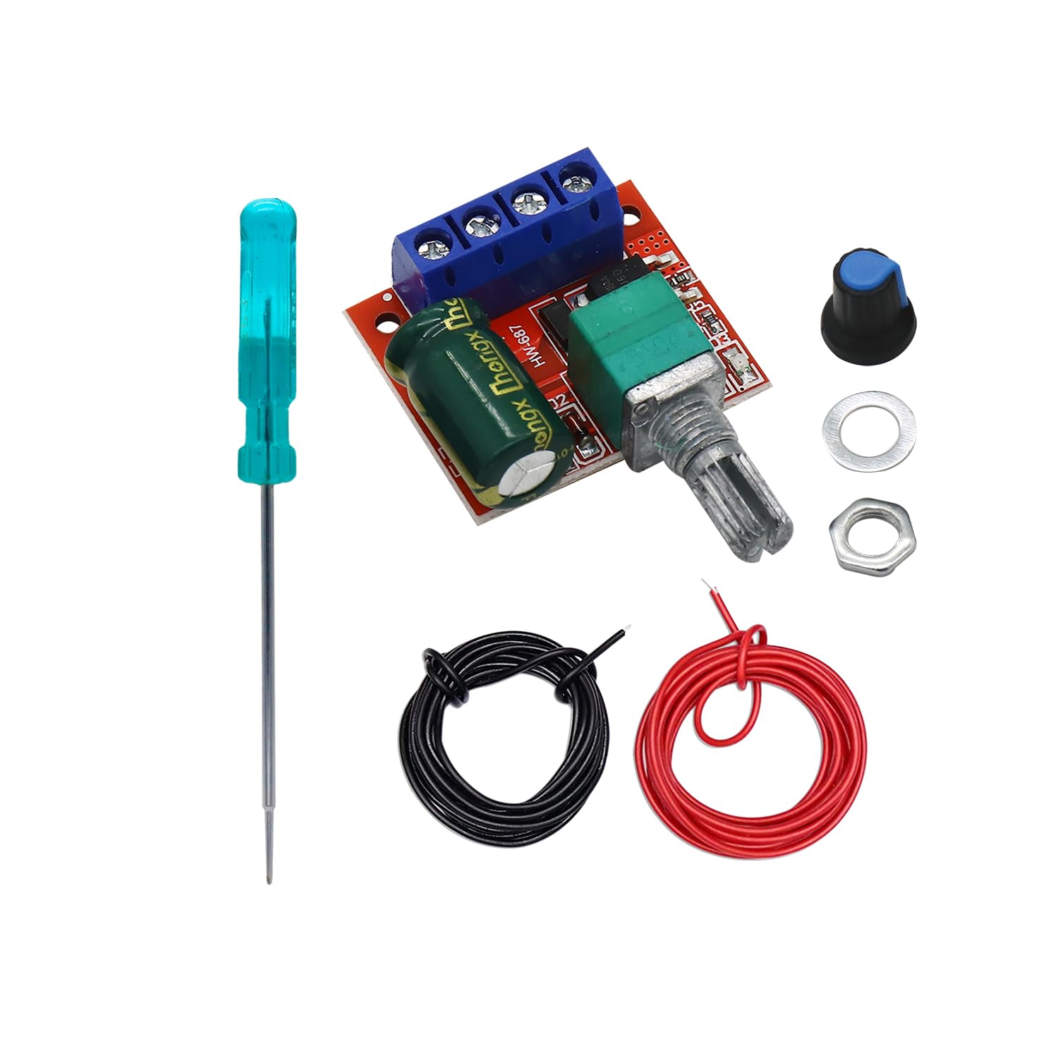 Electronic Spices 5A 5V-35V Mini DC Motor PWM Speed Controller Speed Control Switch Adjustable Switch LED Dimmer-image-30