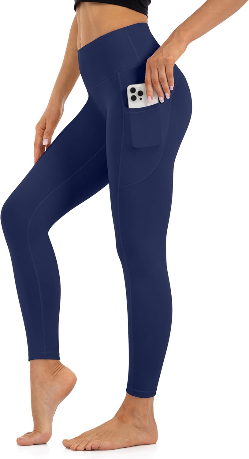 Thick High Waisted Lounge Legging - Buttery Soft Tummy Control Workout Yoga Pants for Women with Inner Pocket