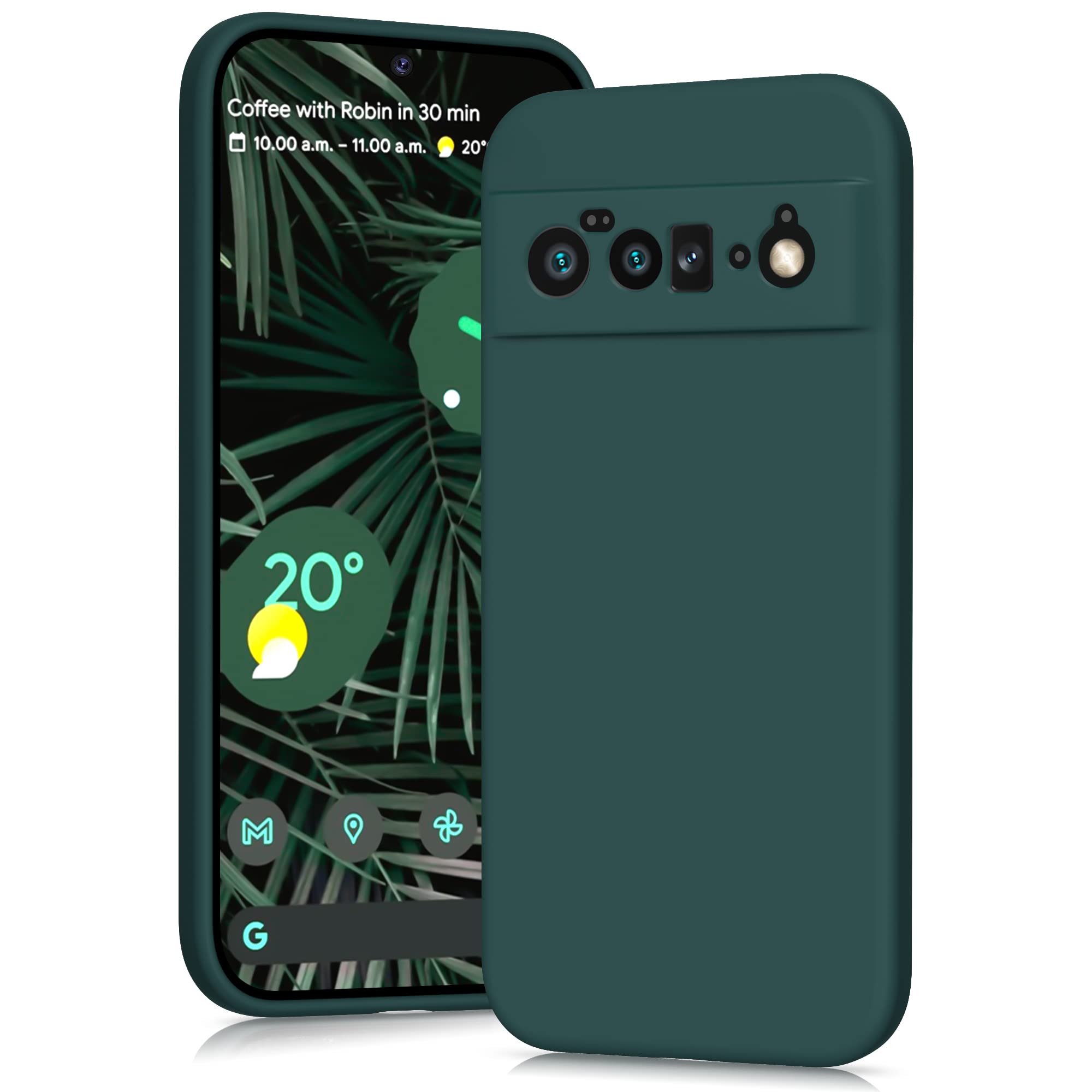 Photo 1 of *Stock Photo Wrong Color* YATWIN Silicone Case for Google Pixel 6 Pro with Screen Protector, Black