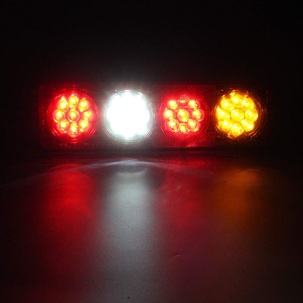 Baceyong 2PCS Feu de freinage - Feu arrière - 6 fonctions étanche pour caravane - 36 LEDs
