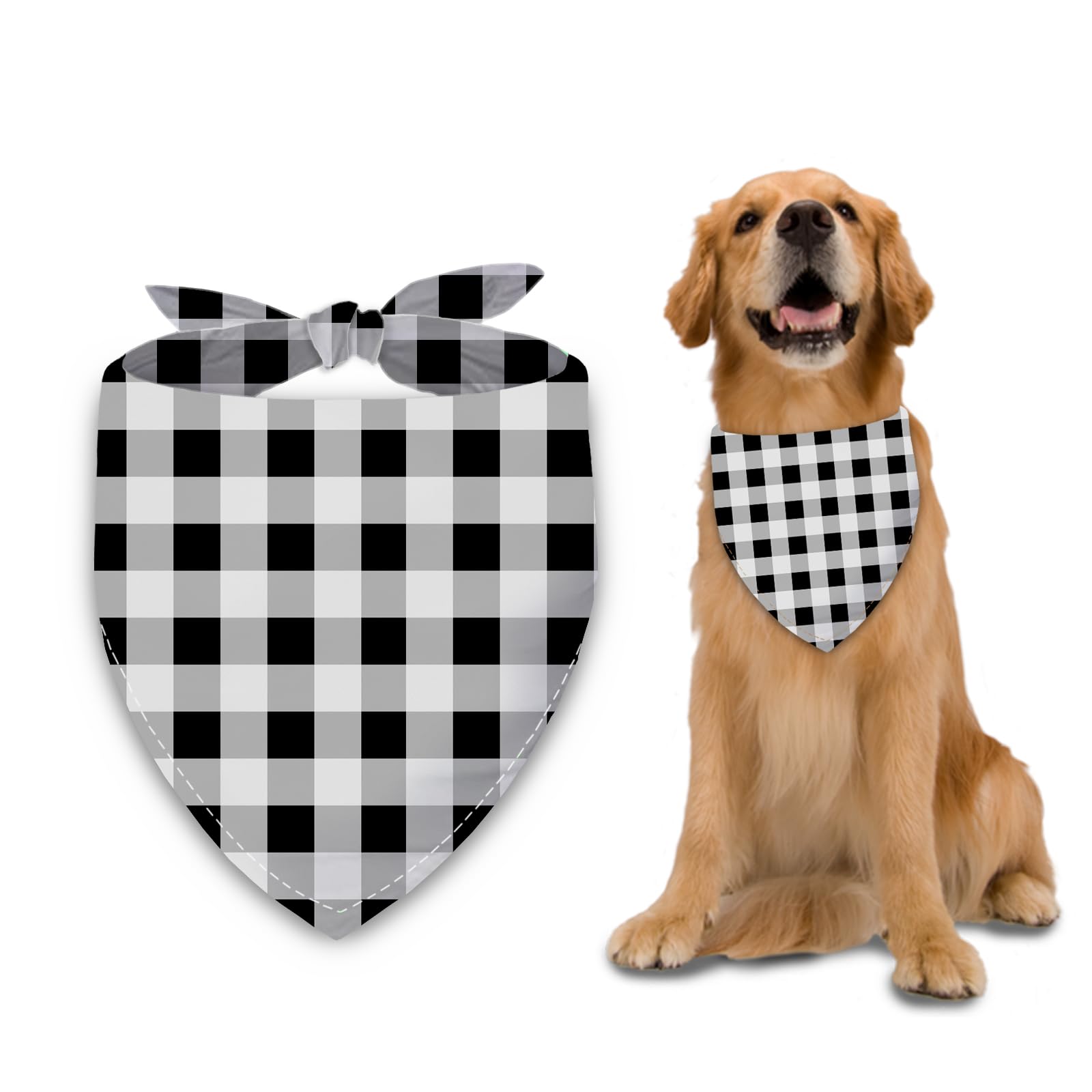 Foulard triangle pour chien grand modèle double face chic