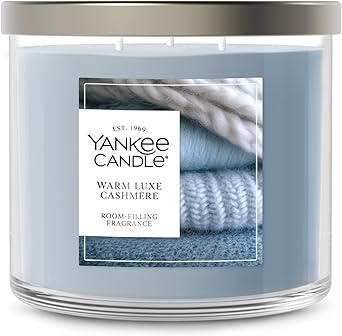 Yankee Candle 3 Wick Candle Jar, Scented Candle with up to 40 Hours of Burn Time, Premium Plant Wax Blend for Consistent Long Lasting Scent from First to Last Burn, Warm Luxe Cashmere