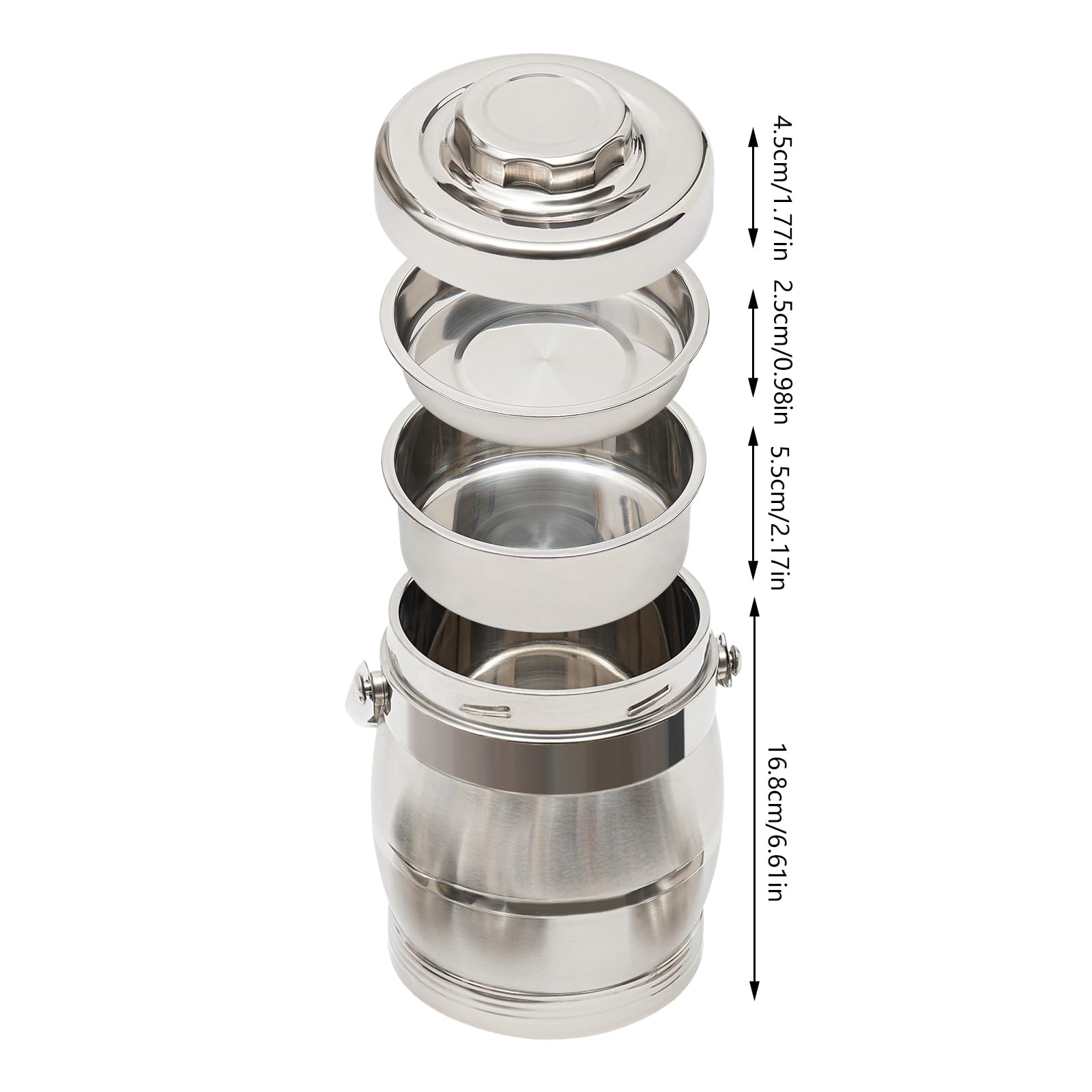 Fiambrera aislada de acero inoxidable, diseño de 3 capas, 1,4 l, capacidad térmica, recipiente para alimentos caliente y frío, para oficina, escuela, exterior, a prueba de fugas, apto para