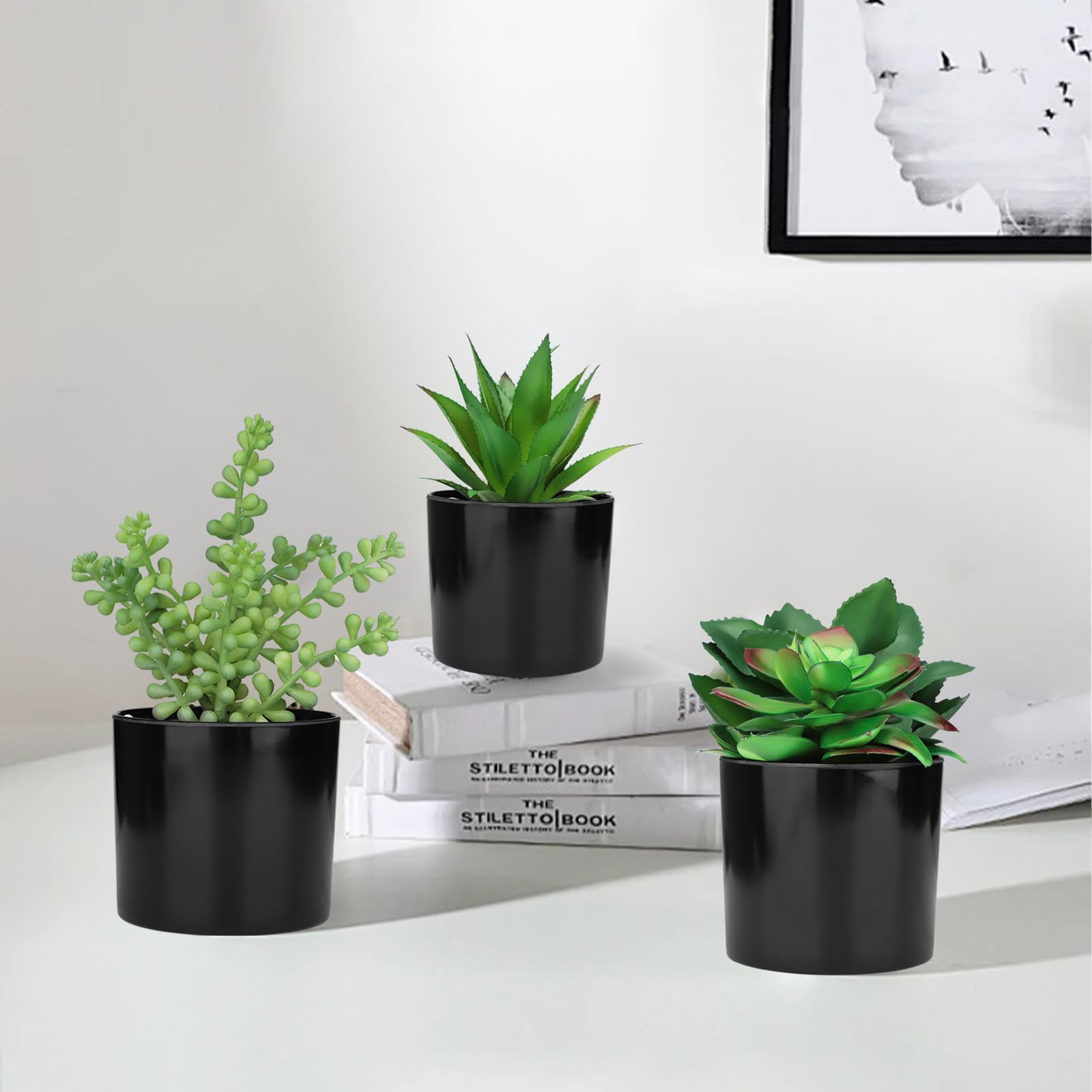 HOMCOM Bambù in Vaso Artificiale Alto 150cm, Pianta Finta Decorativa
