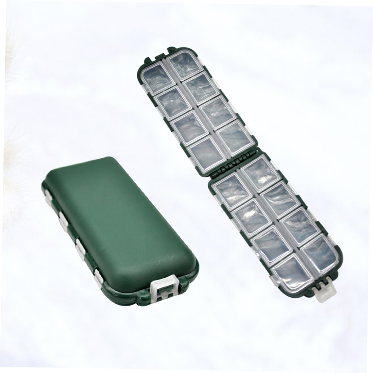 VINTORKY 2Pcs Fishing Tackle Storage Boxes Fishing Organizer Case for Bait Hooks Accessories Portable Design for Fishing Backpack Vest