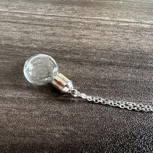 Glass Bottle Necklace Stainless Steel Urn Ashes Pendant Vail Necklace3