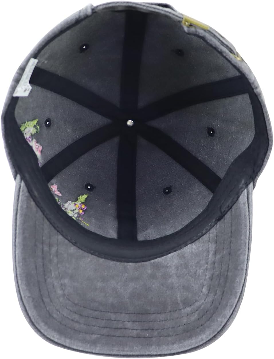 Flower Hat for Women Girls, Funny Adjustable Cotton Embroidered Elegant Floral Flower Lovers Baseball Cap image 5
