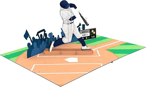 Béisbol  Tarjeta de felicitación desplegable 3D para todas las ocasiones  amor, cumpleaños, Navidad, deportes, felicitaciones  Nota de mensaje