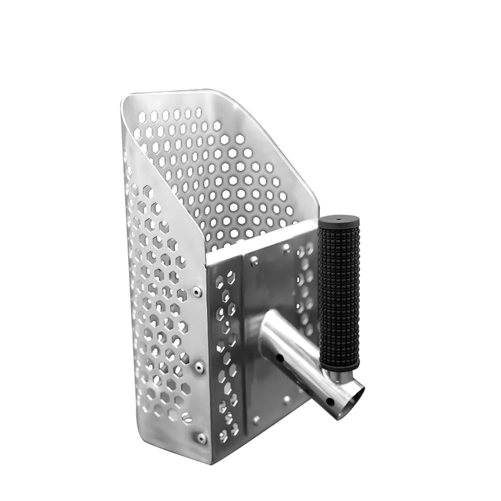 Rastrillo per pulci di sabbia Pala da spiaggia portatile for sabbia, pala, metal detector, palette for , for la ricerca di tesori(Silver)