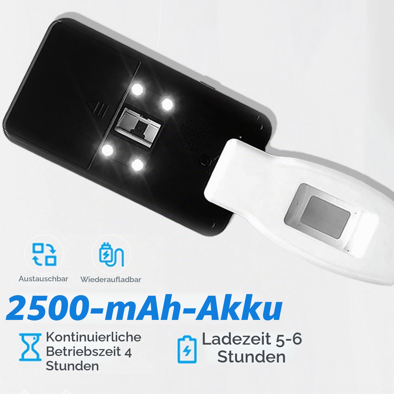 Digitale Handlupe, 5 Zoll Elektronische Lesehilfe Mit 2-48X Stufenloser Vergrößerung, Mehrere Farbmodi, Speicherwiedergabefunktion, Dual Verwendung Für Nah- Und Fernsicht
