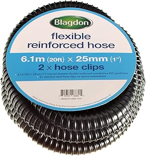 Blagdon BD8880 - Manguera flexible para estanque de jardín, con orificio suave, color negro