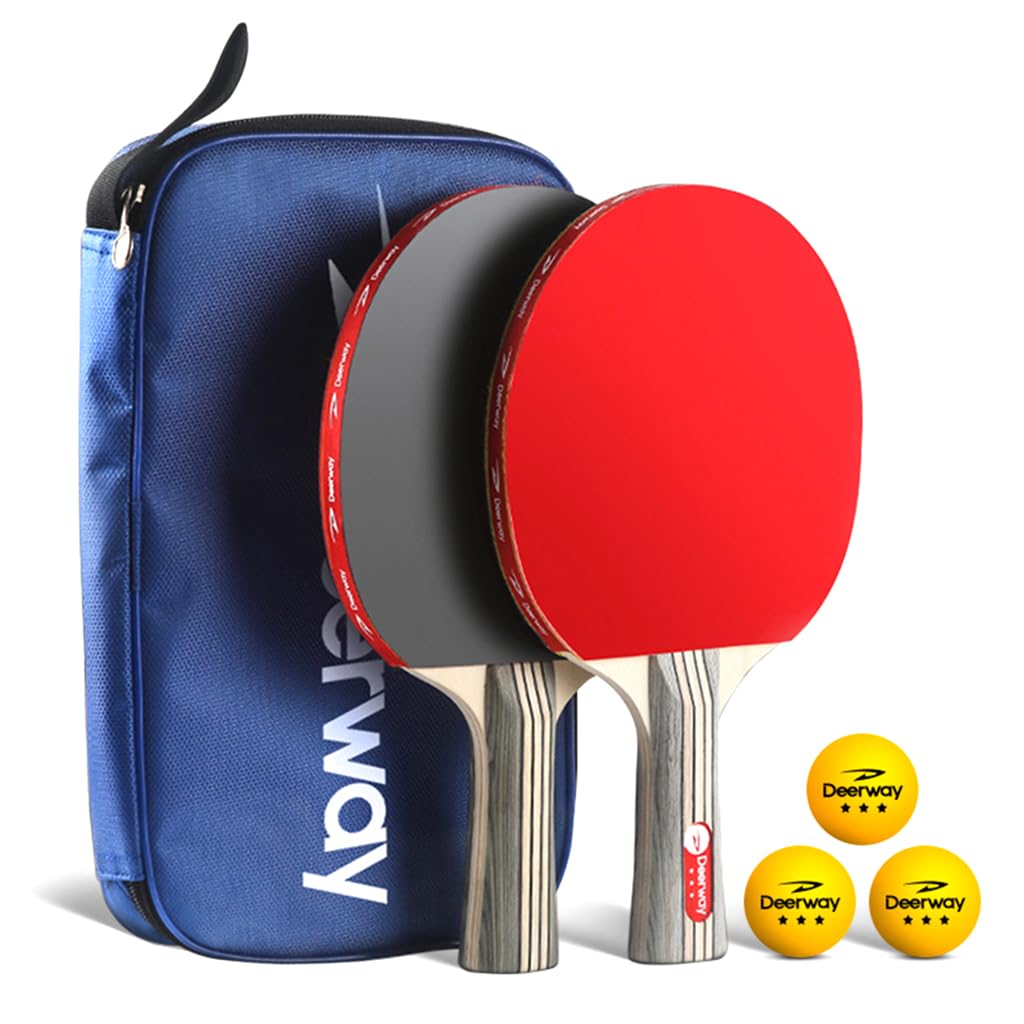Proberos® Table Tennis Racket Table Tennis Bat Kit with Bag Table Tennis Racket Set of 2 with 3 Ping Pong Ball Ping Pong Set Ping Pong Paddle Sets Family Game Indoor/Outdoor Sport Gift for Kids Teens (B0C89TLDFZ) Amazon Price History, Amazon Price Tracker