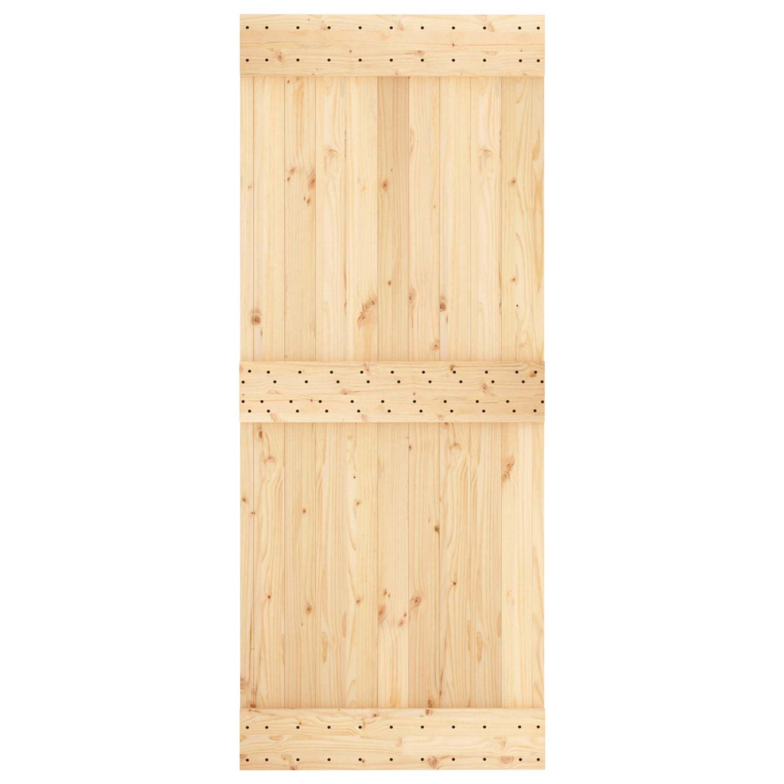 vidaXL Puerta Narvik Natural 85 x 210 cm Madera de Pino Sólido, Puerta Rectangular Moderna, Interior de Pino, Ahorra Espacio, Separador Contemporáneo de Habitaciones, Diseño Funcional