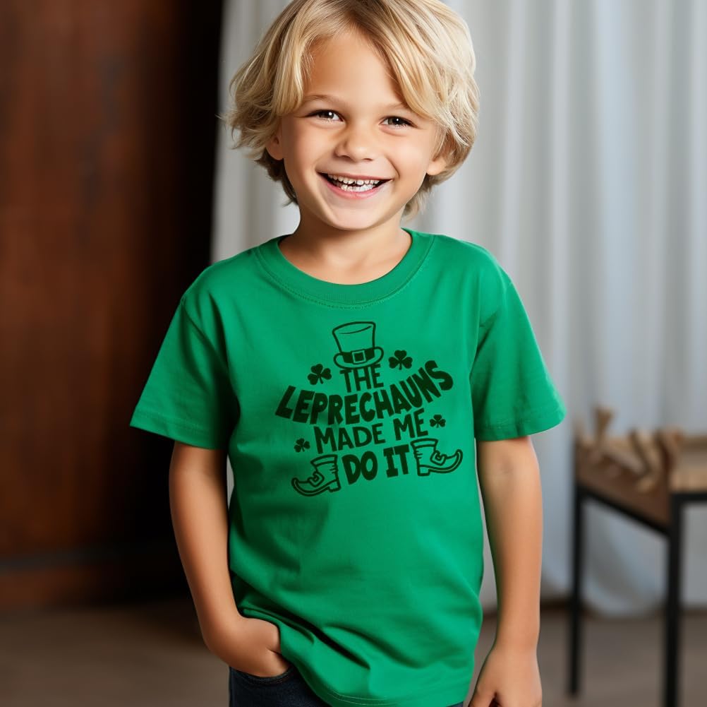 hrcfbk Kids Toddler Baby Girls Boys St Patricks Day T-Shirt Short Sleeve Irish Shamrock Letters Print Cotton Tops - Image 2