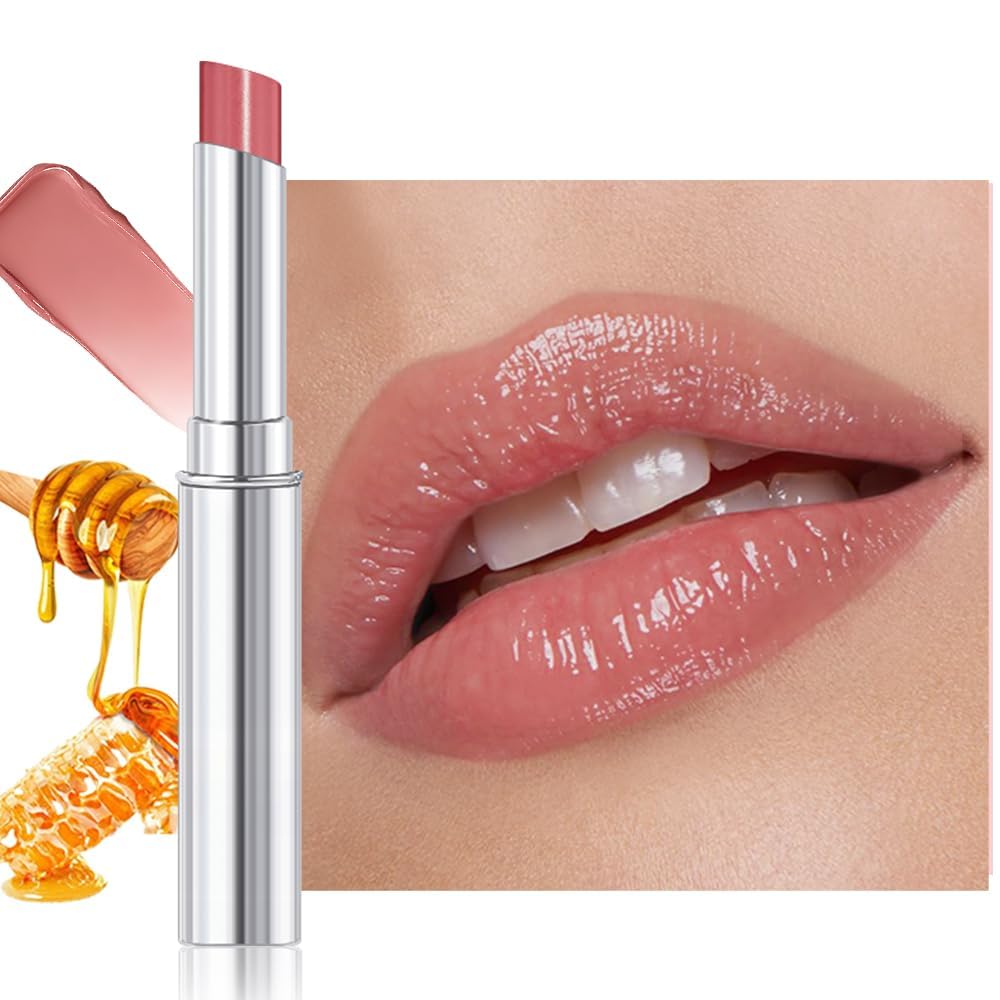 Dusty Pink Honey Tinted Lip Stain Lip Balm Lip Gloss Lipstick, Sheer Hydrating Lip Stains…