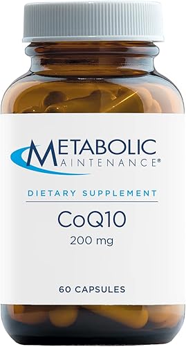 Metabolic Maintenance CoQ10 Cápsulas - 200 mg Coenzima Q10 con Vitamina C - Antioxidante Inmune Energía  Apoyo Cardiovascular 60 cápsulas