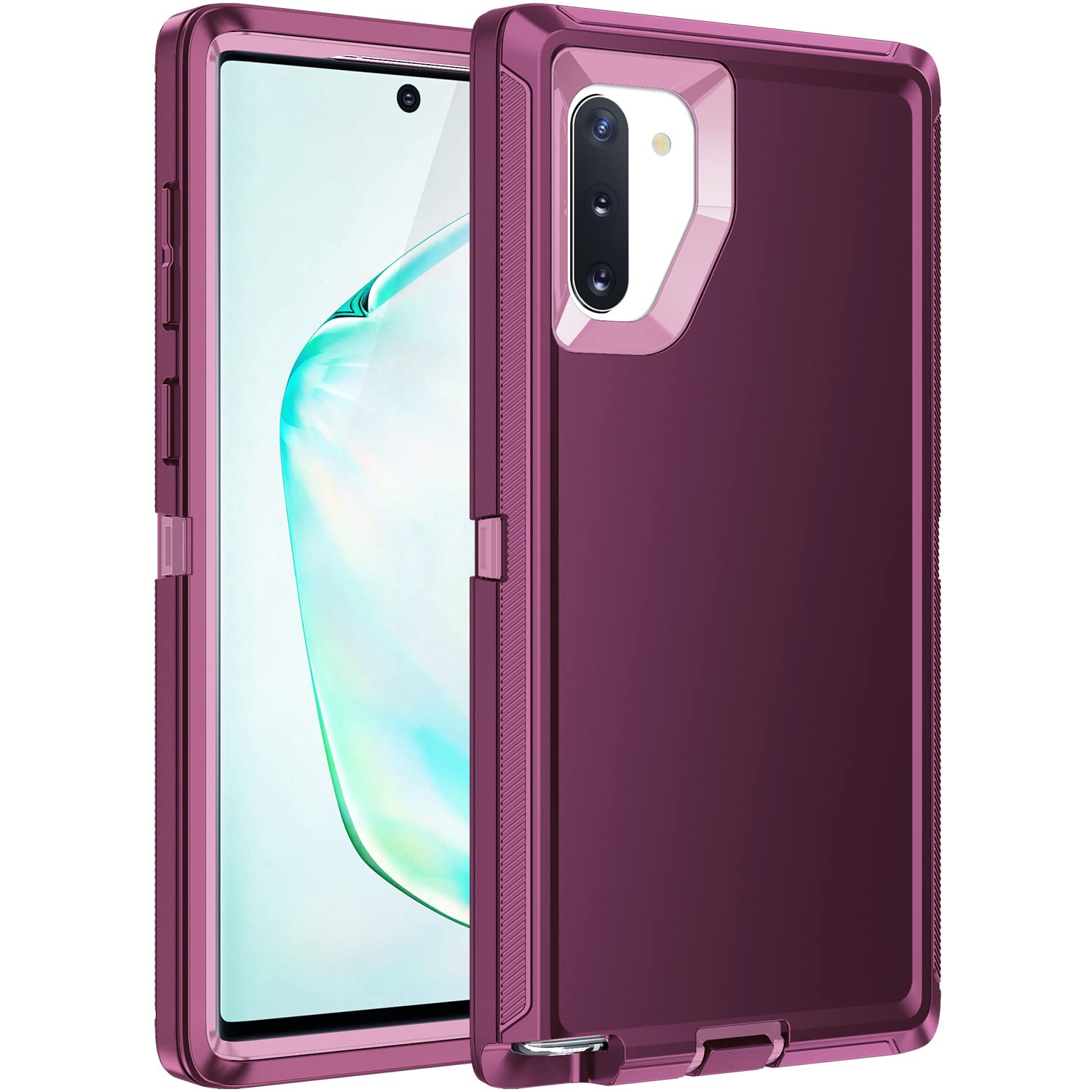 Mieziba for Galaxy Note 10 Plus Case,Shockproof Dropproof Dustproof,3-Layer Full Body Protection Heavy Duty High Impact Ha...
