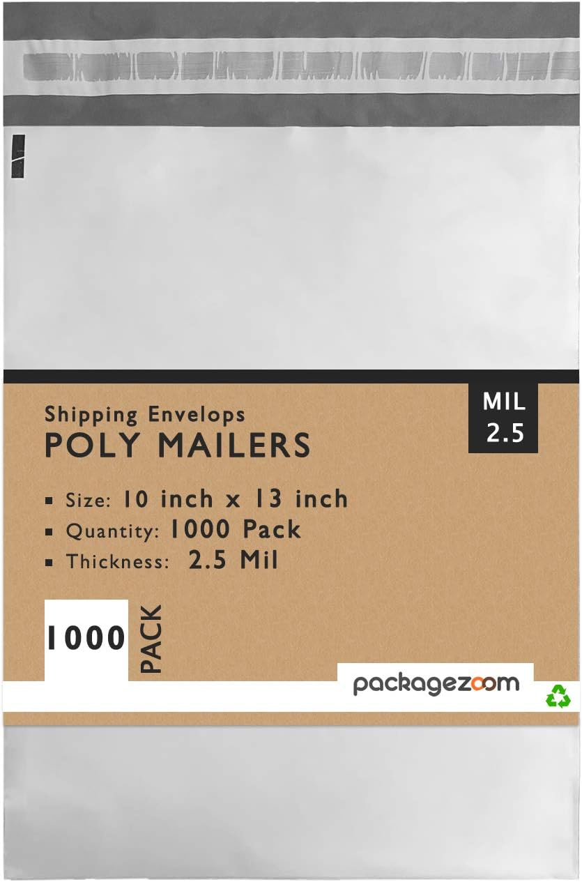 6" x 9" Poly Mailers Shipping Envelopes Bags Waterproof Self Sealing 2.5 Mil 1000 Pack